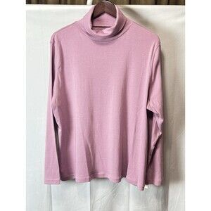 Talbots‎ Womens 3X Petites Purple Turtle Neck Long Sleeve Top NWT